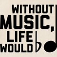 thumbnail image 2 of CafePress - Without Music Life Would Be Flat Tote Bag - Unisex Canvas Tote Bag, Beige, 1-Piece, 2 of 7