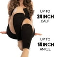 thumbnail image 2 of Wide Plus Size Leg Compression Sleeve Calf Support Sleeves Legs Pain Relief Comfortable and Secure Footless Socks Unisex, 2 of 6