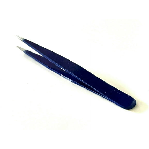 Unisex Eyebrow Hair Removal Tweezers Pointed Tip Navy Blue Color