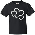 thumbnail image 3 of Inktastic Three White Hearts Youth T-Shirt, 3 of 5
