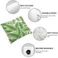 thumbnail image 6 of BANET Leaf Throw Pillow Cover Set of 2, Leaves Print, Decorative Square Covers for Couch Bed &amp; Sofa,Fern Green and Yellow 12x12in, 6 of 7