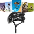 thumbnail image 1 of Bicicleta Casco de MTB de carretera Ndcxsfigh Hombres Mujeres Casco Gafas integradas (Blanco), 1 of 6