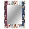thumbnail image 2 of Designart "Embrace Of Royal Stripes" Abstract Wall Mirror, Printed Gold Wall Mirror, Modern Bathroom Wall Mirror, Decorative Abstract Mirror - 30x40 Inch, 2 of 5