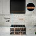 thumbnail image 4 of Akicon Range Hood 30 Inch, 600 CFM Stainless Steel Vent Hood with Powerful Range Hood Insert, Modern Square Kitchen Hood with 3 Speed Control, LED Lights, Baffle Filters, Wall Mounted (AK-HS30HA-JBC), 4 of 5