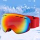 thumbnail image 4 of Gafas de esquí Gafas de Nieve Gafas de Deportes de Nieve de Invierno para Hombres Mujeres Rojo, 4 of 7