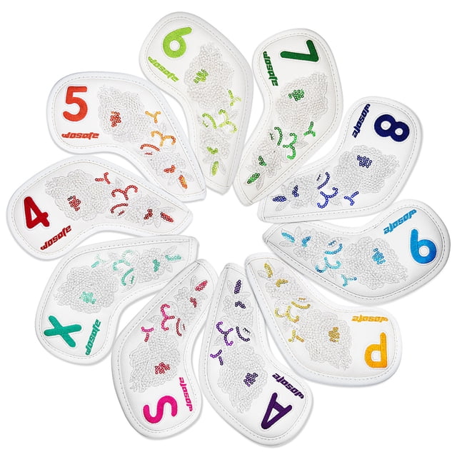 Eigraketly 10 unidades/juego de funda para cabeza de palo de Golf, patrón de moda, funda protectora portátil para practicar, accesorio de Golf