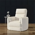 thumbnail image 2 of Pemberly Row Fabric Power Swivel Glider Recliner Chair in White with USB Charger, 2 of 10