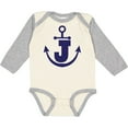 thumbnail image 3 of Inktastic Monogram J Nautical Anchor Boys or Girls Long Sleeve Baby Bodysuit, 3 of 5