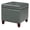 Dim Grey, variant on Storage Ottoman with Rolling Wheels, PU Leather Tufted Cube Footrest with Casters, 17.7" Square Tufted Distressed Ottomans for Living Room,Bedroom, 300lb Capacity