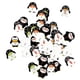 thumbnail image 1 of 100 Piezas de Botones de Forma de Pingüino para Proyectos Adornos de Decoración Scrapbooking Tarjeta Macarena Botones de madera, 1 of 8