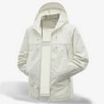 thumbnail image 1 of pstuiky Camisas de invierno de manga larga para hombre, Blusa informal de color liso con capucha y manga larga raglán para hombre, resistente al sol, con cordón ajustable camisetas de hombre xl, 1 of 6