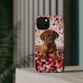 thumbnail image 4 of DistinctInk MagSafe Tough Case for Apple iPhone 13 Mini (5.4" Screen) - Valentine's Day Dogue de Bordeaux Puppy - Shockproof Protection, 4 of 6