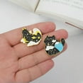 thumbnail image 4 of K-KED Starry Cats Enamel Pins Custom Black Kitten Star Moon Paws Brooches Lapel Badges-2, 4 of 9