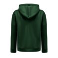thumbnail image 5 of Sevevn Women's Solid Color Plus Size Hooded Sweatshirt Pullover Long Sleeved Sweatshirt Green XXXL Summer Savings, 5 of 6