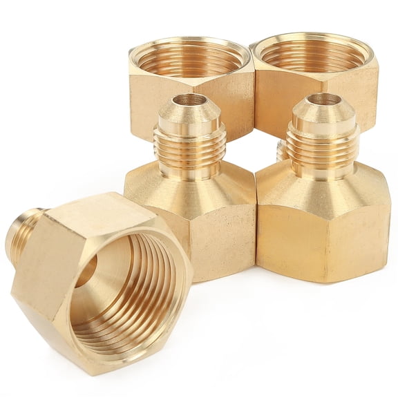 LTWFITTING Brass Flare 3/8" OD x 3/4" Female NPT Female Connector Tube Fitting(pack of 5)