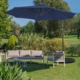 thumbnail image 3 of Costway 10 ft Navy Cantilever Solar Powered 32 LED Lighted Patio Offset Umbrella, 3 of 9