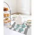 thumbnail image 4 of Nautical Anchor Kitchen Dish Towels for Drying Dishes Set of 4, Turquoise Grey White Horizontal Stripe Waffle Weave Microfiber Hand Tea Bathroom Towels Quick Dry & Absorbent Towel 12x12, 4 of 7
