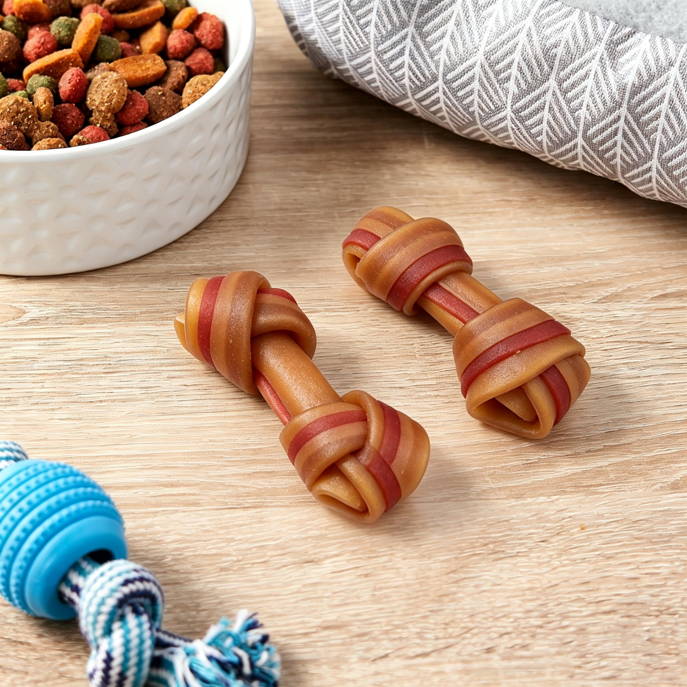 Ol' Roy 2.5 Inch Rawhide Free Mini Knotted Peanut Butter Flavored Bones, Chews for Dogs, 14 oz, 25 Count