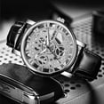 thumbnail image 4 of Montre Homme Affaires Luxe Mode Hommes Quartz Bas Creux Imitation Mécanique, 4 of 5