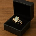 thumbnail image 6 of Mooneye 7X5mm Opal 925 Sterling Sterling Silver Gold Vermeil Solitaire Women Valentine Ring, 6 of 8