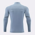 thumbnail image 5 of FRSASU Mens Quarter Zip Tight Top Long Sleeve Solid Color T Shirts for Men Sports and Fitness Lightweight Casual Top Light Blue, 5 of 6