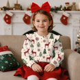thumbnail image 3 of DISNIMO Christmas Sweatshirt for Girls Snowflake Elk Printed Pullover Tops Long Sleeve T-Shirts Comfy Sweater Tops for Fall Winter 7-8 Years, 3 of 7