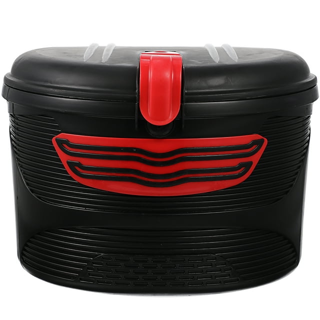 MasteelfCA Panier de Rangement en Plastique pour Vélo de Montagne Électrique avec Serrure (Rouge)