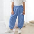 thumbnail image 5 of Bovxnpu Girls Casual Joggers Lightweight Pants High Waisted Solid Loose Casual Jogger Pants Kids Pants, 5 of 8