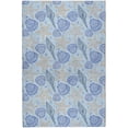 thumbnail image 2 of Addison Rugs Dream Shag Premium Machine Washable Transitional Shells Blue Rectangle Rug, 3' x 5', 2 of 8