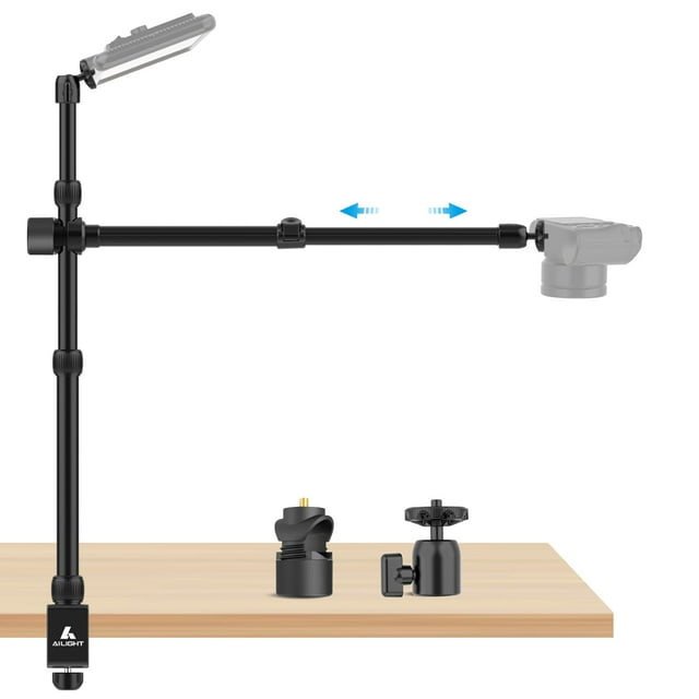 Soporte de escritorio con soporte para cámara trasera ailight de 15.75 a 33.45 pulgadas