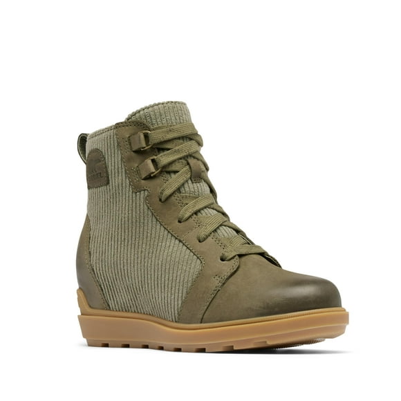 Botas de invierno Sorel Evie II NW Lace para mujer, color verde piedra, talla 6.5