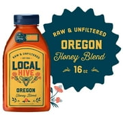 Local Hive, Raw & Unfiltered, 100% U.S. Oregon Honey Blend, 16 oz Bottle