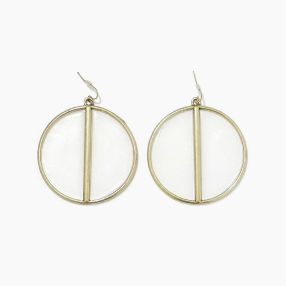 sanctuaire Stained Glass Circle Earrings Antique Gold