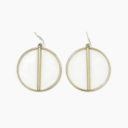 sanctuaire Stained Glass Circle Earrings Antique Gold