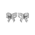 thumbnail image 3 of ARAIYA FINE JEWELRY 14K White Gold Round-Shape Diamond Bow Knot Stud Earrings (1/3 Cttw, I-J Color, I2-I3 Clarity), 3 of 7