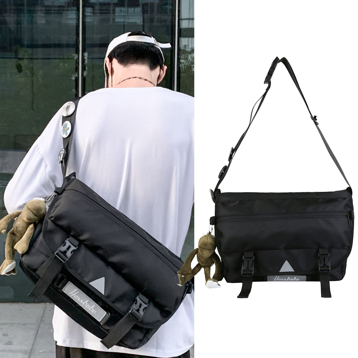 Men's Messenger Bag Waterproof Neutral Canvas Bag