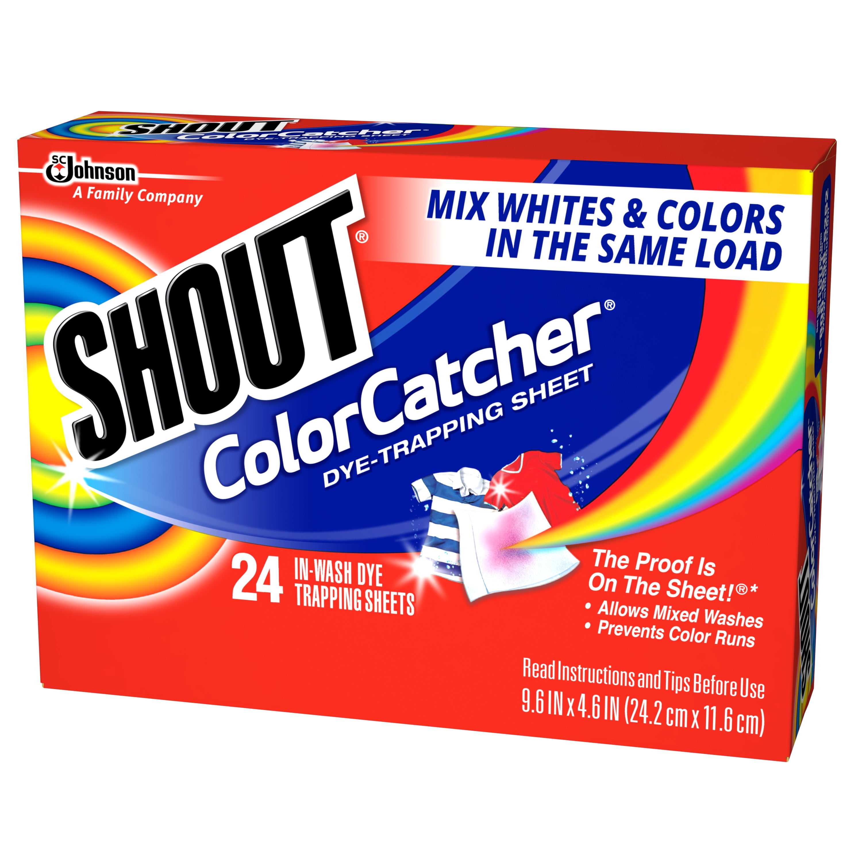  Shout Color Catcher Sheets For Laundry, Allow Mixed Washes,  Prevent Color Runs, And Maintain Original Color Of Clothing, 72 Count -  Pack Of 4