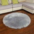 thumbnail image 4 of tooloflife Soft Plush Carpet Shaggy Round Rug Circular Carpet for Kids Girls Boys Bedroom Nursery Room Home 60cm Gray, 4 of 4