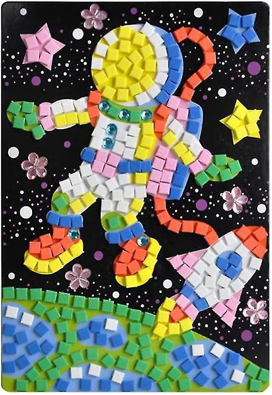 Kit De Manualidades De 10 Pegatinas 3D De Goma EVA – Vehículos Espaciales Y Terrestres, Autoadhesivo, Fácil De Montar, Decoración De Pared Para Niños