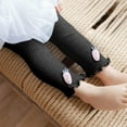thumbnail image 2 of CYMMPU Cute Ankle Length Pants for Infant Kids Girls Leggings for Little Girls, Toddler Girl Pants Leggings for Baby Tights Solid Colors Ruffle Footless Tights Black 2 Years, 2 of 3