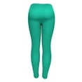 thumbnail image 2 of New Womens Leggings Tights Yoga Half Leg Length, Teal, 2 of 2
