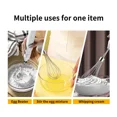 thumbnail image 5 of 1 PCS Electric Milk Frother Handheld Egg Beater Coffee Milk Drink Egg Mixer Foamer Foamer Household Kitchen Cooking Tool (black), 5 of 7