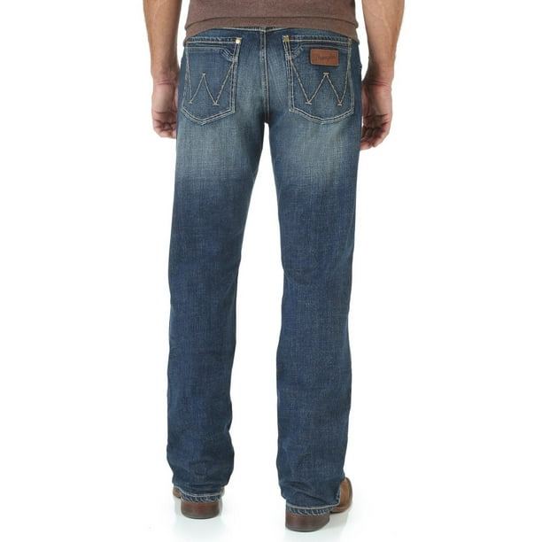 wrangler men's retro slim fit boot cut jean, layton, 32x32 