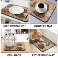 thumbnail image 4 of Coffee Cup Farmhouse Design Coffee Bar Mat Accessories for Countertop Absorbent Hide Stain Dish Drying Mats for Kitchen Counter Draining Pad Under Coffee Maker Coffee Pot Espresso Machine 19.5x12in, 4 of 7