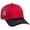 Blk/Red/Red, variant on OTTO 6 Panel Low Profile Contrast Vertical Mesh Back Cap - Red/Blk/Red