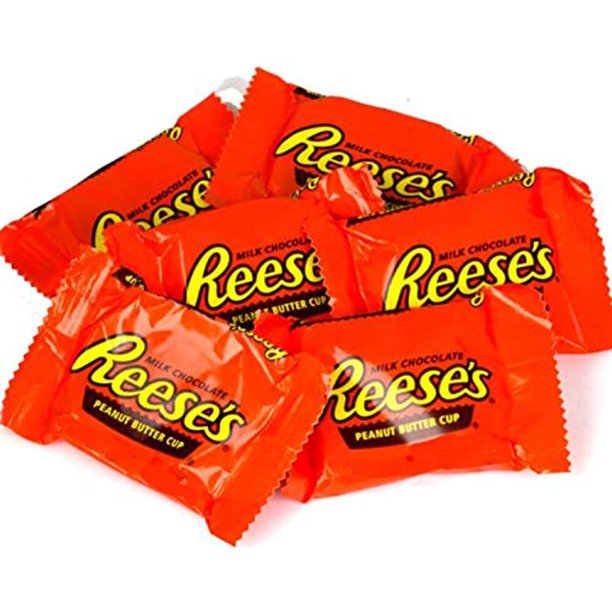 Reeses Peanut Butter Cups, Snack Size Cups With Milk Chocolate And