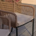 thumbnail image 3 of Merrick Lane Outdoor Furniture Sets 2 Piece Natural All-Weather Woven Patio Chairs With Ivory Cushions, 3 of 18