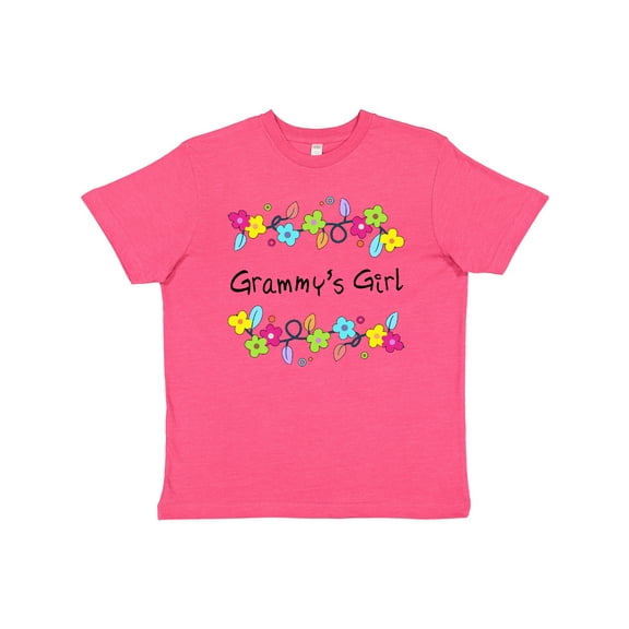 Inktastic Grammys Girl Bright Flowers Youth T-Shirt