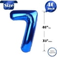 thumbnail image 5 of Number Balloon 40 Inch for Birthday Decorations, Large Foil Balloon Numbers, Mylar Giant Birthday Balloon for Boy Girls Women Men, 5 of 18