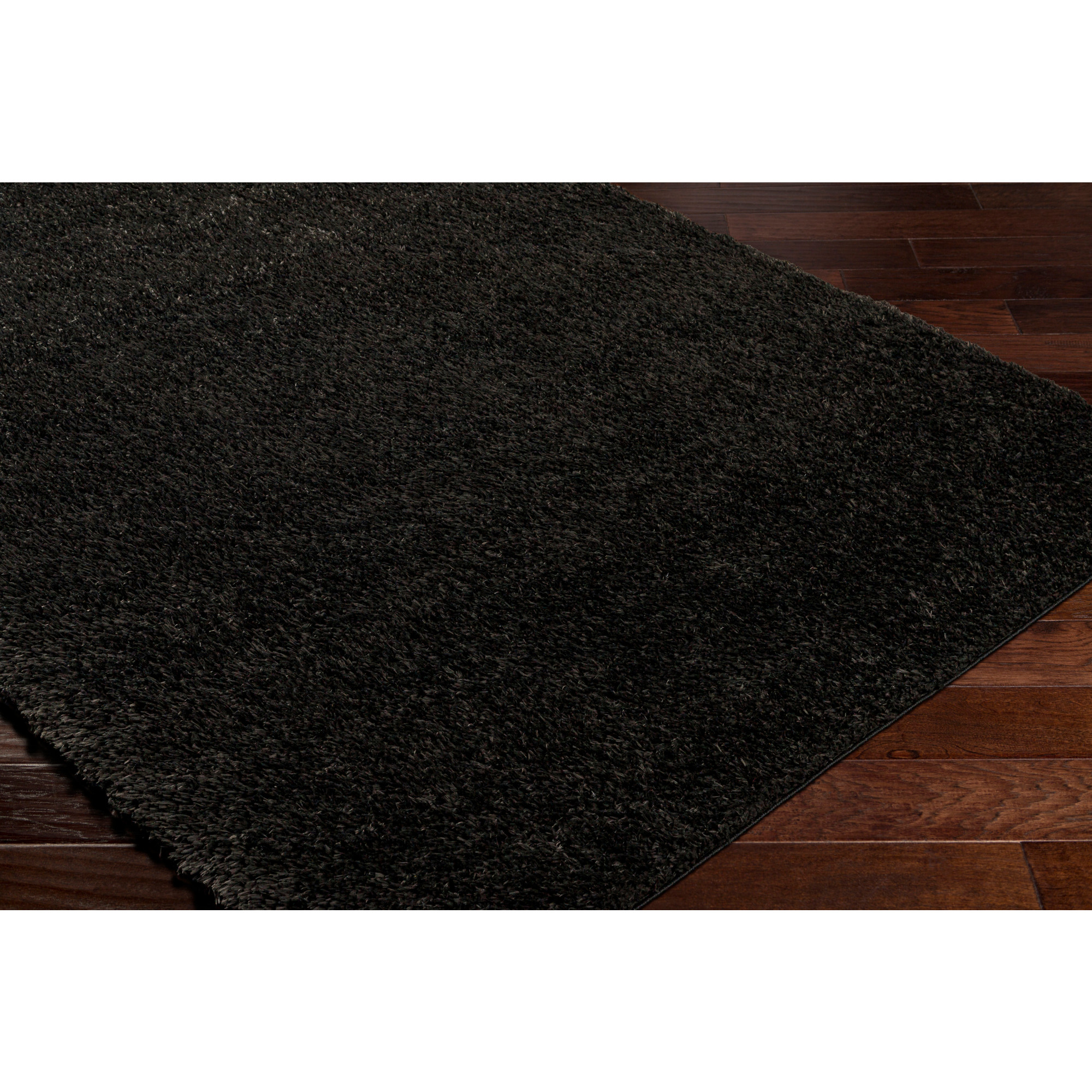 Artistic Wavers Moda Shag Area Rug, 5'3" x 7', Black